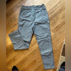 America Eagle plaid mom jean